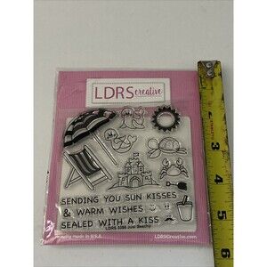 LDRS Creative Just Beach Photopolymer Cling Stamps Made In USA